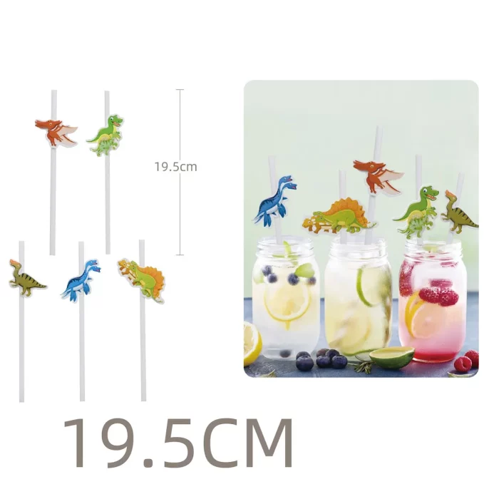 Palhinha em formato de dinossauro