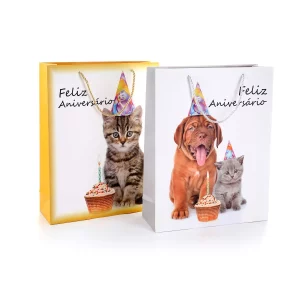 Perfeito para aniversário: Este pequeno saco de presente é ideal para comemorações de aniversário.Tamanho ideal: Com as dimensões de 23.0cm x 10.0cm