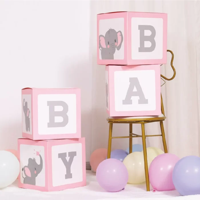 Kit de balões de chuveiro de bebê em rosa claro