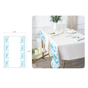 Toalha de mesa azul vibrante para aniversário em embalagem única.Feito de material de alta qualidade