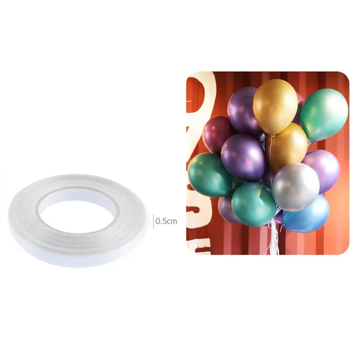 Kit contém 6 fitas para balões na cor branca
