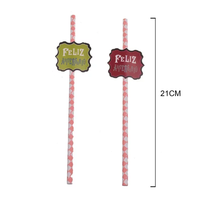 Este pacote contém 6pcs de palhinhas decorativas de letras