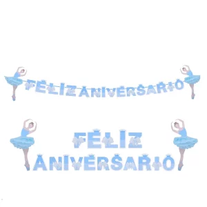 Este pacote contém uma bailarina 3D em azul que adicionará personalidade à sua decoração de festa.O tom rico e atraente de azul farão com que sua festa se destaque entre todas as outras.O design 3D de nossos acessórios de festa azul dá uma sensação visual impressionante e eleva a atmosfera geral da festa. Impressione seus convidados com nosso Conjunto de Acessórios para Festa em Azul com Motivo de Bailarina 3D.