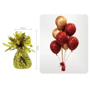 Balão Dourado com peso é perfeito para aniversários
