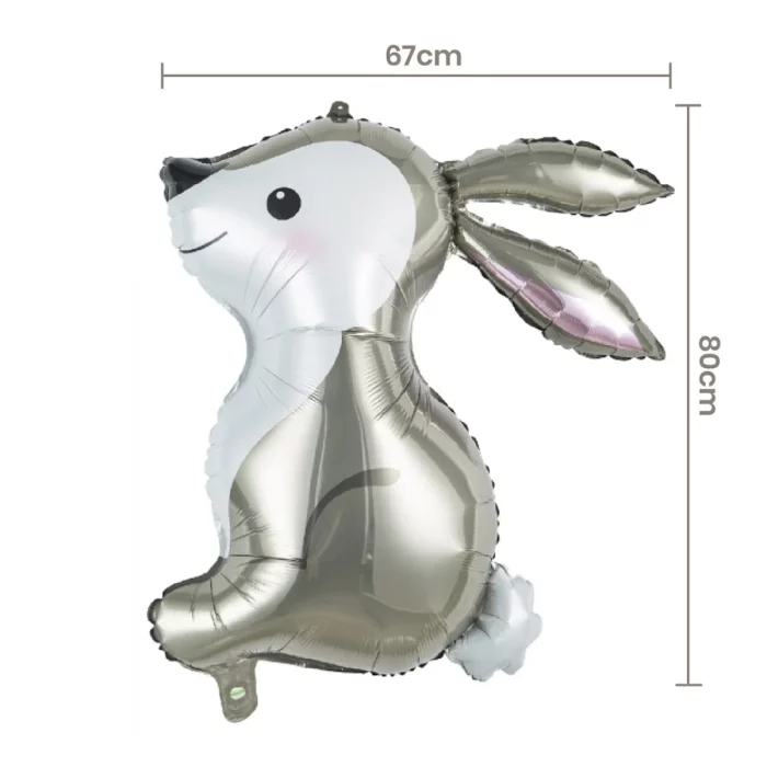 Balão Mylar de alta qualidade em um design encantador de coelho da floresta