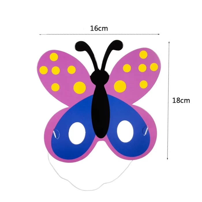 Conjunto de 6 máscaras de borboleta