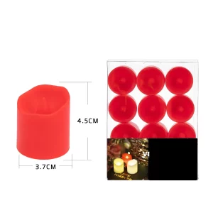 Vela elétrica vermelha diferenciada - sua cor e inclinação única diferenciam-na de outras velas disponíveis no mercado.Uma vela por pacote - cada pacote contém uma única vela