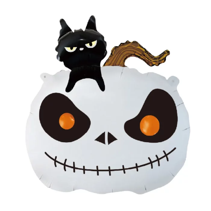 Balão de alumínio de alta qualidade no formato de um gato preto e abóbora
