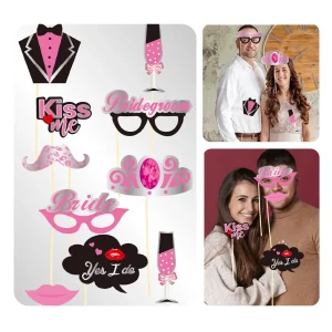 Divirta-se e registre momentos inesquecíveis com este kit completo de adereços para sua festa de solteiros. Inclui 10 acessórios divertidos para tornar suas fotos ainda mais animadas.
