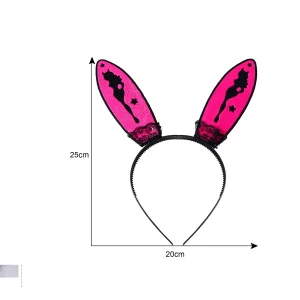 Bandolete de festa com design temático de coelhinho