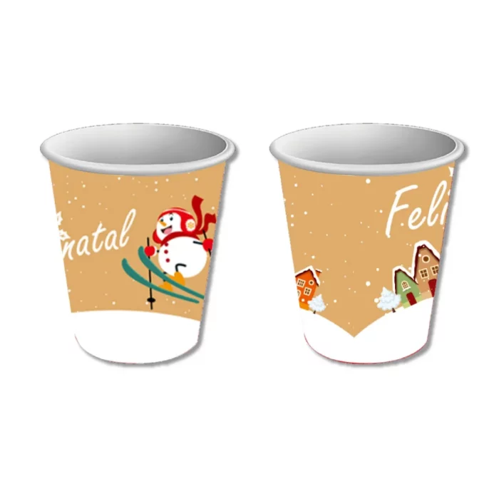 Conjunto com 6 unidades de copos de papel de Natal FF-4