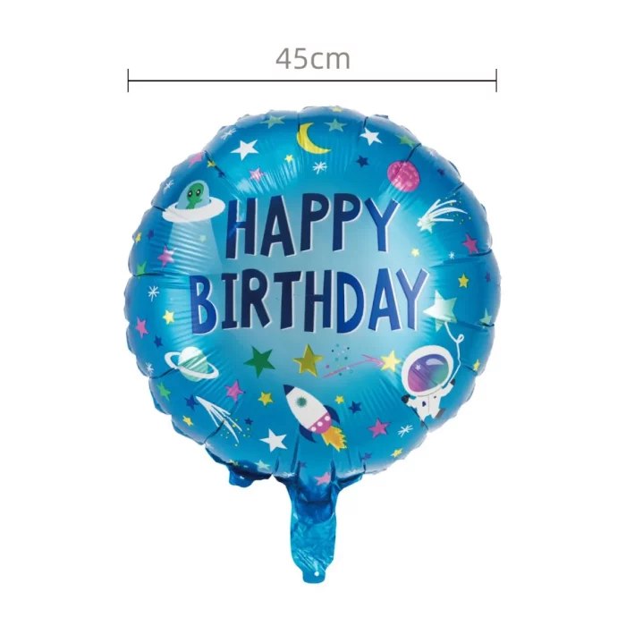 Balão Mylar de alta qualidade na cor azul céu.Design circular de 18 polegadas perfeito para decoração de festa.Ideal para aniversários com tema de céu.Dimensões: 45.0 cm para encher a festa com alegria.Pacote individual para garantir que o balão chegue em perfeito estado. Balão Mylar azul de 18 polegadas com formato circular