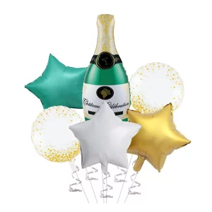 Este kit de balões Mylar para festas inclui 6 balões que ao inflar