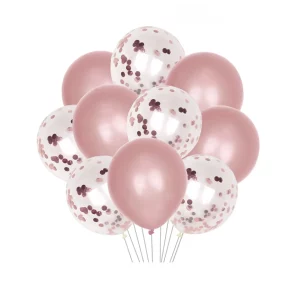Conveniência de um pacote: 10 balões de ouro rosa por kit. Estes balões podem transformar instantaneamente o seu espaço. 2. Cor vibrante: Com uma bela tonalidade de ouro rosa