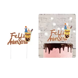 Topo de bolo para celebrações de aniversário