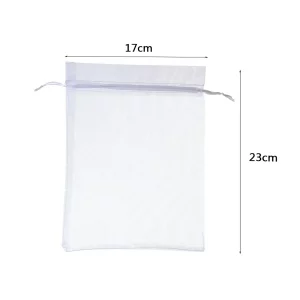 Perfeito para aniversários: Esses sacos de doces brancos são a escolha perfeita para as celebrações de aniversário.Tamanho: Cada saco mede 17*23cm