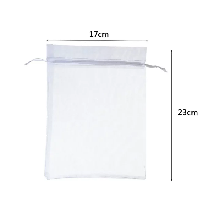 Perfeito para aniversários: Esses sacos de doces brancos são a escolha perfeita para as celebrações de aniversário.Tamanho: Cada saco mede 17*23cm
