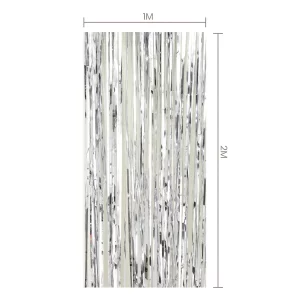 Adicione um toque de glamour às suas celebrações com esta deslumbrante Cortina de Chuva de Prata.Com dimensões generosas de 1*2m