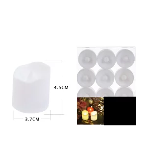 As velas elétricas brancas têm uma aparência de cera real e chama brilhante