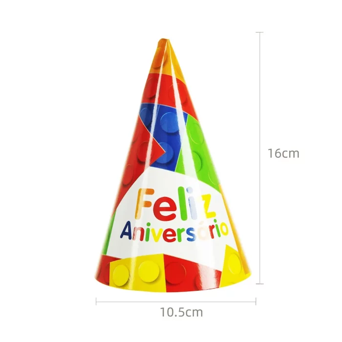 Chapéus de papel temáticos Lego