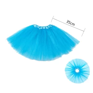 Saia de tutu charmosa na suave cor azul