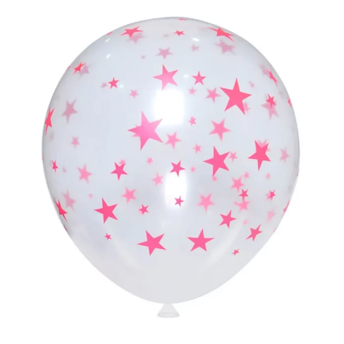 Pacote com 5 balões de festa brilhantes para adicionar um toque de estilo à sua noite.Balões transparentes de 12 polegadas