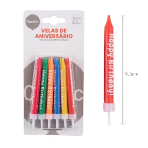 Você tem um pacote de 12 velas coloridas premium