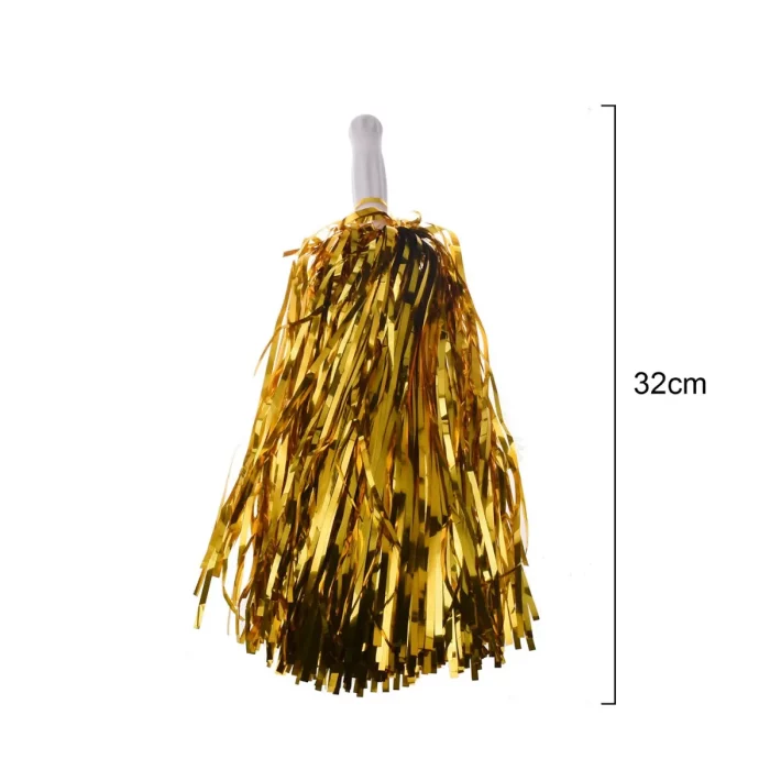 Estes pompons de claque dourado adicionam um toque brilhante e festivo a qualquer evento. Ideais para comemorações
