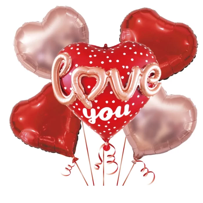 Ideal para celebrações do Dia dos Namorados ou momentos românticos.Cor vermelha vibrante para uma declaração de amor ousada.Pacote de 5 balões