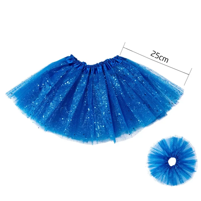 Saia Tutu Dourada de Três Camadas disponível em Azul 25cm.Ideal para criar visuais de festa atraentes e memoráveis.Adequada para todas as ocasiões festivas