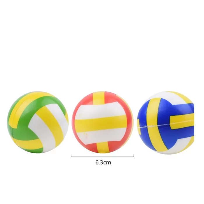 Mini bola de vôlei PU de 6.3cm. Esta bola de vôlei de tamanho compacto é perfeita para a diversão ao ar livre ou festas temáticas de esportes. A bola apresenta uma coloração vibrante para fácil visibilidade. 2. Material PU de alta qualidade. Sua construção durável e design robusto garantem resistência ao desgaste e rebote eficiente. Adequado para uso recreativo ou decorativo.