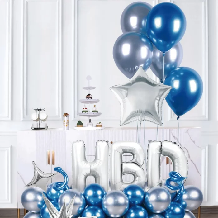 Kit de balões em tons de azul