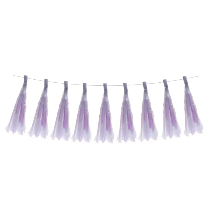 Este conjunto de grinaldas de tassel branco é perfeito para criar um ambiente festivo animado.Cada pacote contém 5 peças de grinaldas de tassel branco para máxima produtividade decorativa. Adorne com grinaldas de tassel branco