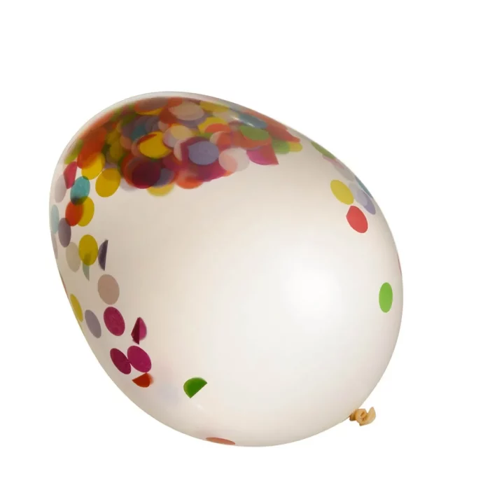 Estes balões transparentes vêm preenchidos com confetes vibrantes para adicionar uma pitada de glamour a qualquer celebração. São perfeitos para todos os tipos de festas
