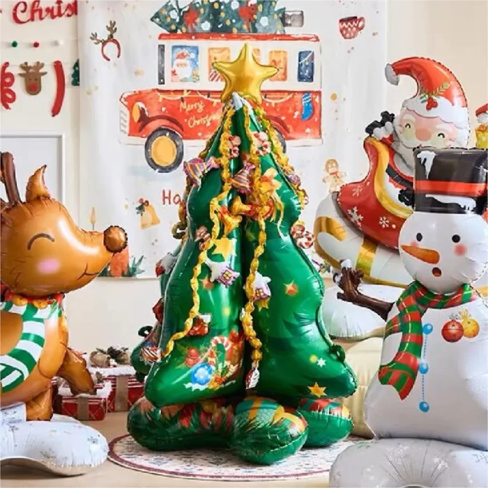 Decore sua casa neste Natal com essa deslumbrante árvore de Natal 4D com uma base tridimensional. Com 116x158cm de altura