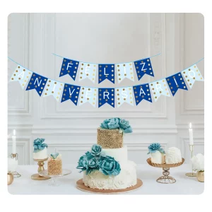 Grinalda de aniversário azul