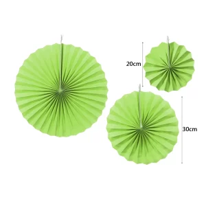 Este conjunto atrativo de 6 rosetas de papel verde é perfeito para qualquer celebração de aniversário.Fabricadas em papel de alta qualidade