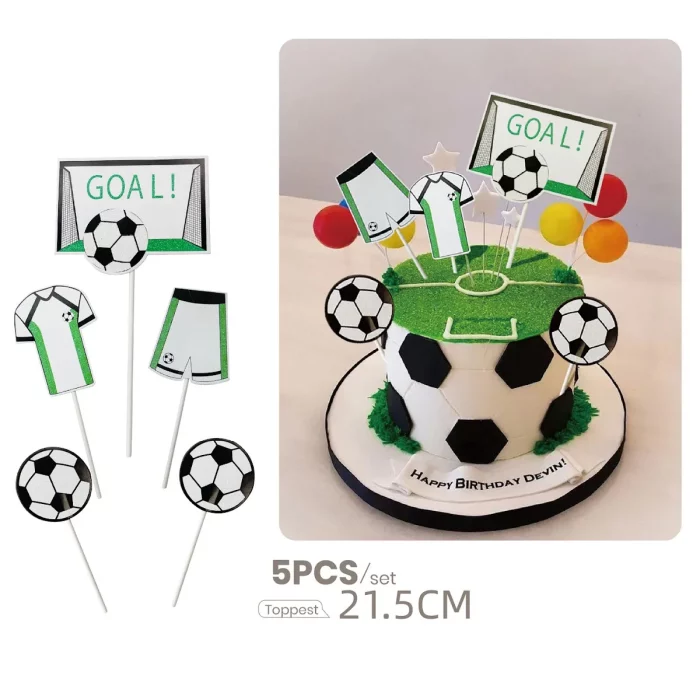 Este topo de bolo de futebol de cristal vêm embalado individualmente