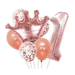 Este kit de balões de aniversário contém 7 peças