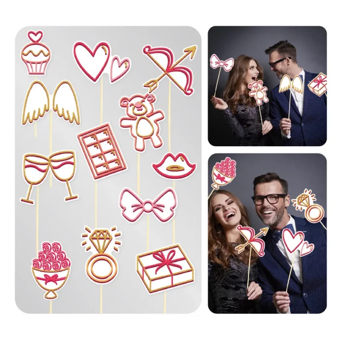 Conjunto de 12 Adereços para Photobooth