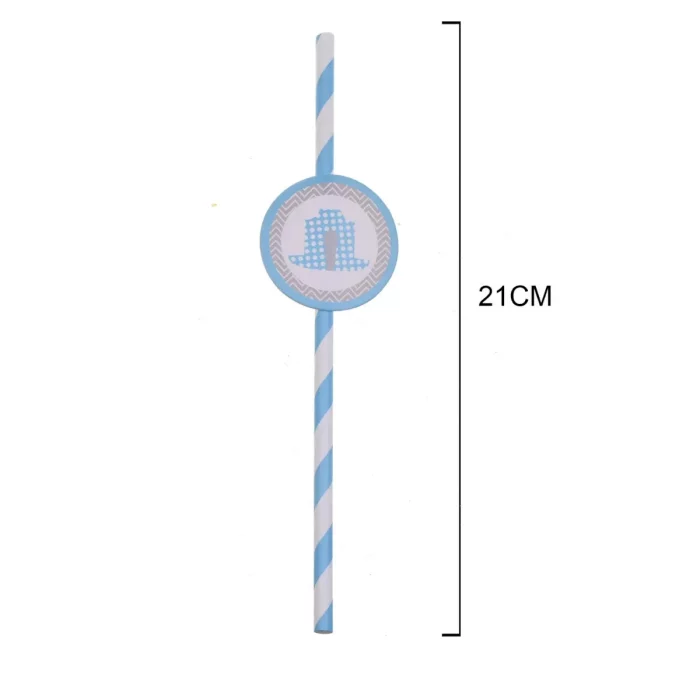 Conjunto de 6 Palhinhas decorativas em um belo tom azul
