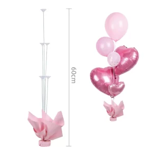 Este suporte para balões rosa é perfeito para todas as suas celebrações de aniversário