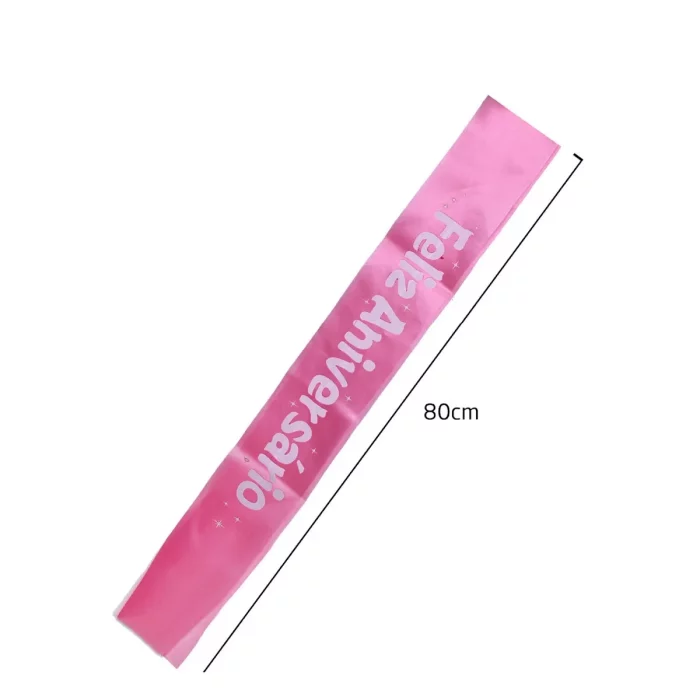 Faixa de aniversário de cor rosa