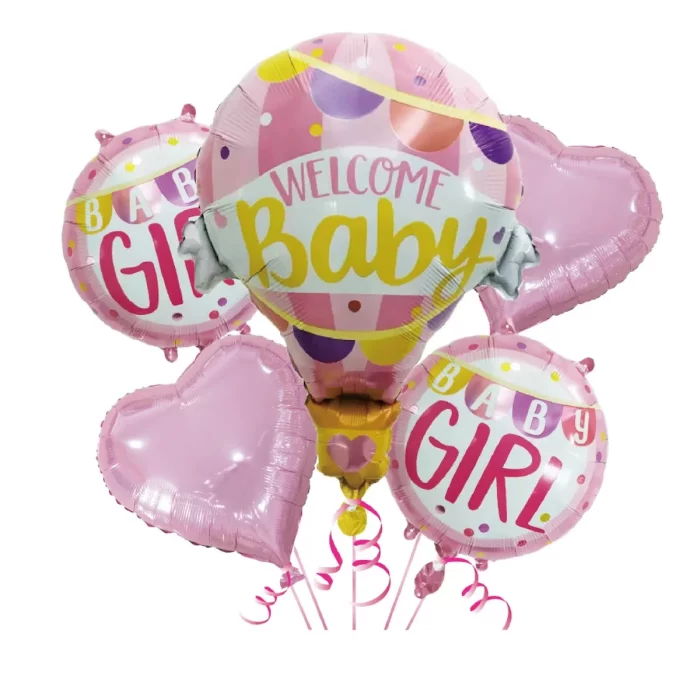 Aproveite a emoção de um novo membro com este kit de balões de revelação de gênero;Projetado com o sofisticado padrão de 'Welcome Baby' em uma linda cor rosa;O pacote inclui um generoso conjunto de 6 peças. Revele o gênero do seu bebê de uma forma única com nossos 'Welcome Baby' balões rosa.