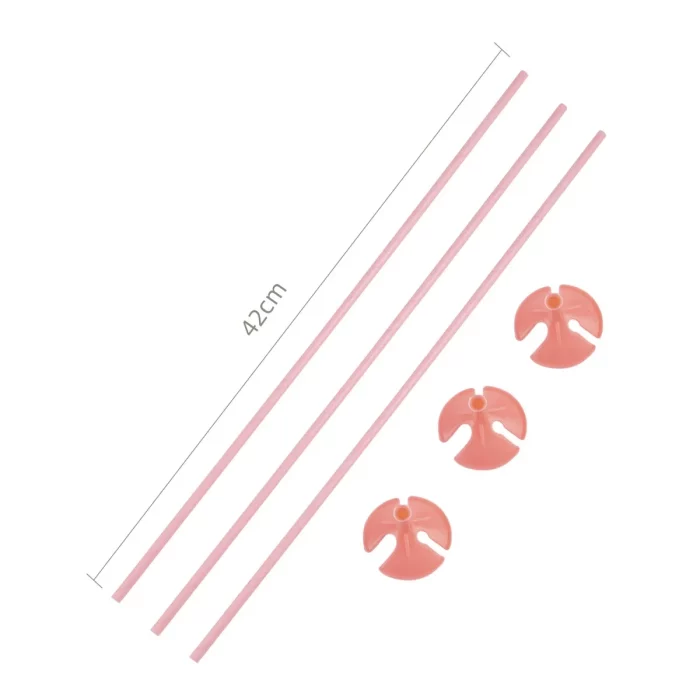 Pacote econômico com 10 varetas para balões em rosa vibrante42 cm de comprimento