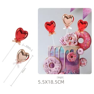 Design de atração: topo de bolo em formato de coração oferece um visual estético para a sua festa.Versátil: Perfeito para aniversários