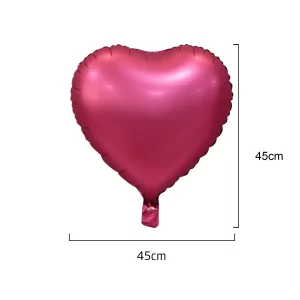 Balão de alumínio mate rosa vermelha