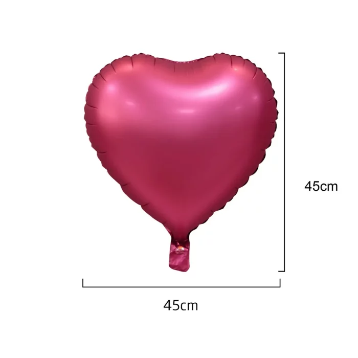 Balão de alumínio mate rosa vermelha