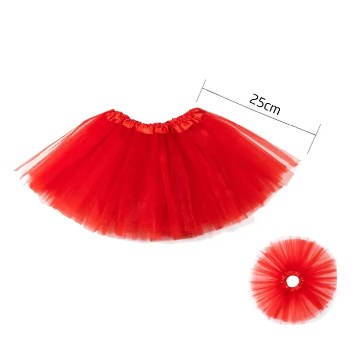 Saia de tutu em encantador vermelho vibrante