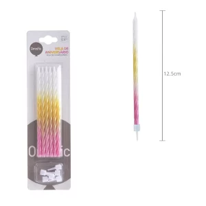 Velas longas e coloridas perfeitamente fabricadas para adicionar energia positiva a todas as comemorações espaciais.Um pacote de 6 garante que você tenha suficiente para decorar e celebrar.Tamanho ideal de 12